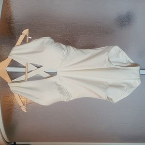 Carmen Marc Valvo Cream One Piece Swimsuit size L